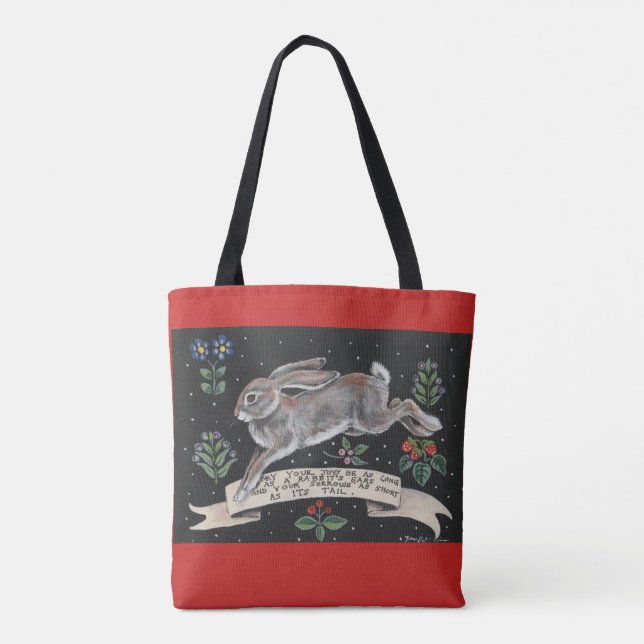 Inspirational Rabbit Hare Tote Friendship Wedding (Back)