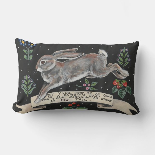 Inspirational Rabbit  Pillow Friendship Wedding (Front)
