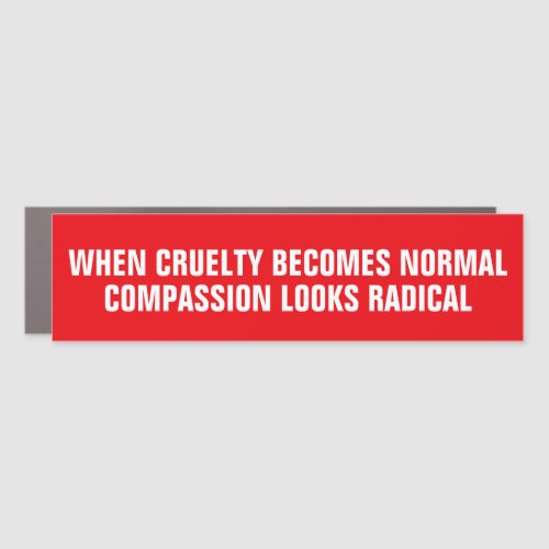Inspirational Radical Compassion Social Justice Car Magnet