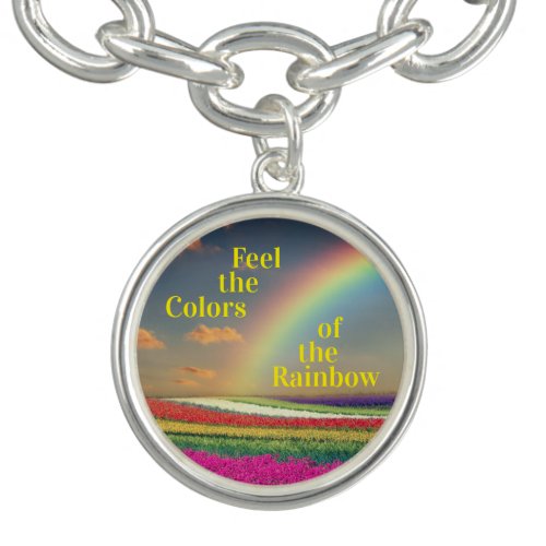 Inspirational Rainbow Charm Bracelet