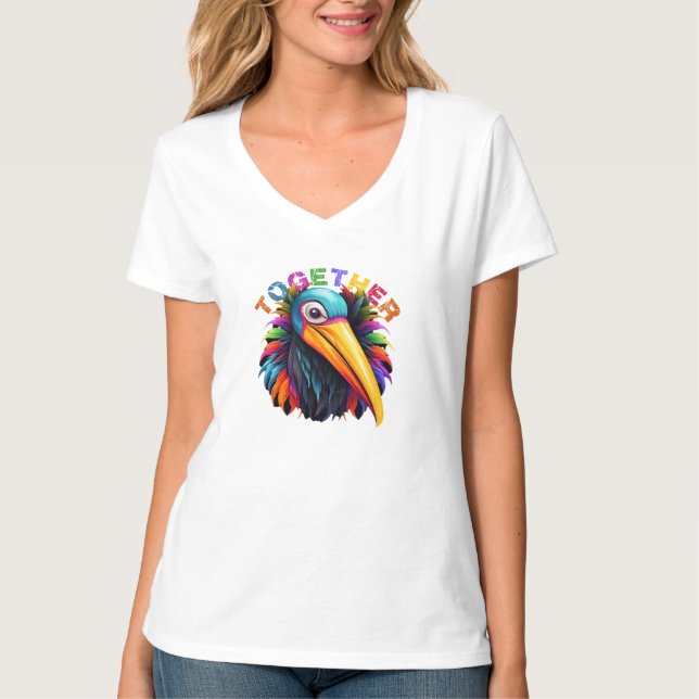 Inspirational Rainbow Positive & Inclusive T-Shirt (Front)