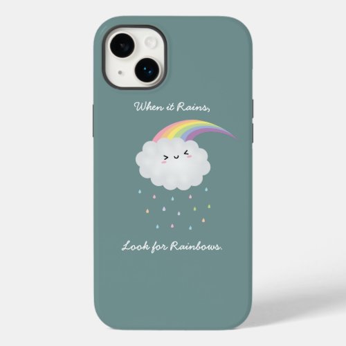 Inspirational Rainbow Quote Encouraging Saying Case_Mate iPhone 14 Plus Case