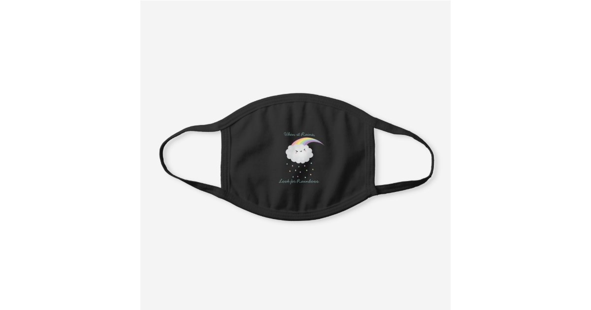 Inspirational Rainbow Quote Encouraging Sayings Black ...