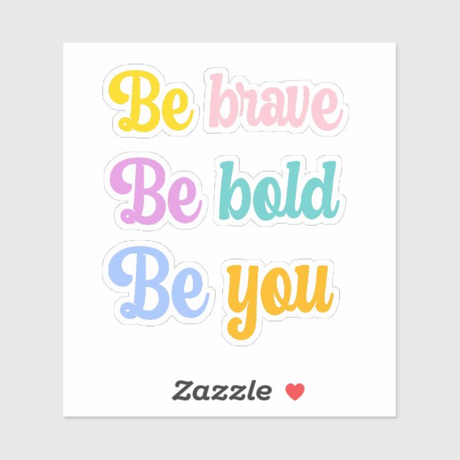 Inspirational Rainbow Script  Sticker (Sheet)