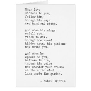Inspirational Real Typewriter Quote -Kahlil Gibran Cards