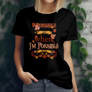 Inspirational Red  Vintage Watercolor Floral T-Shirt