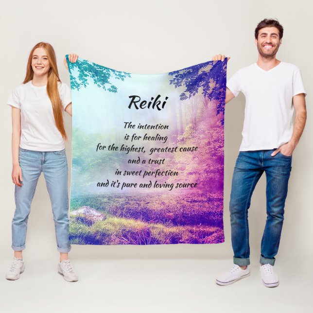 Inspirational Reiki Healing Fleece Blanket (In Situ)
