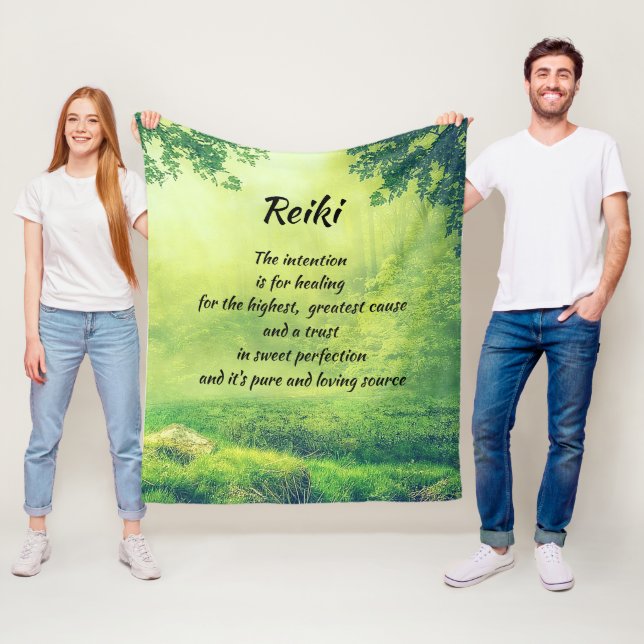 Inspirational Reiki Healing Fleece Blanket (In Situ)
