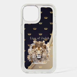 Inspirational Religious Lion of Judah Navy Crown iPhone 15 Case