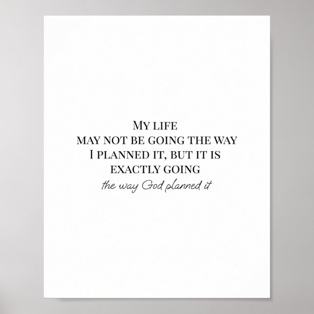 Inspirational religious quotes about life poster (Front)