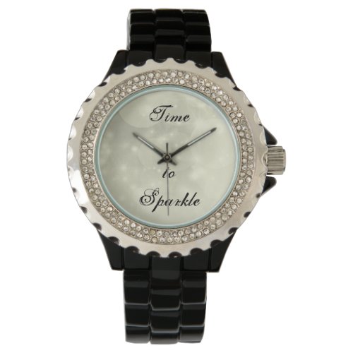 Inspirational rhinestone ladies watch