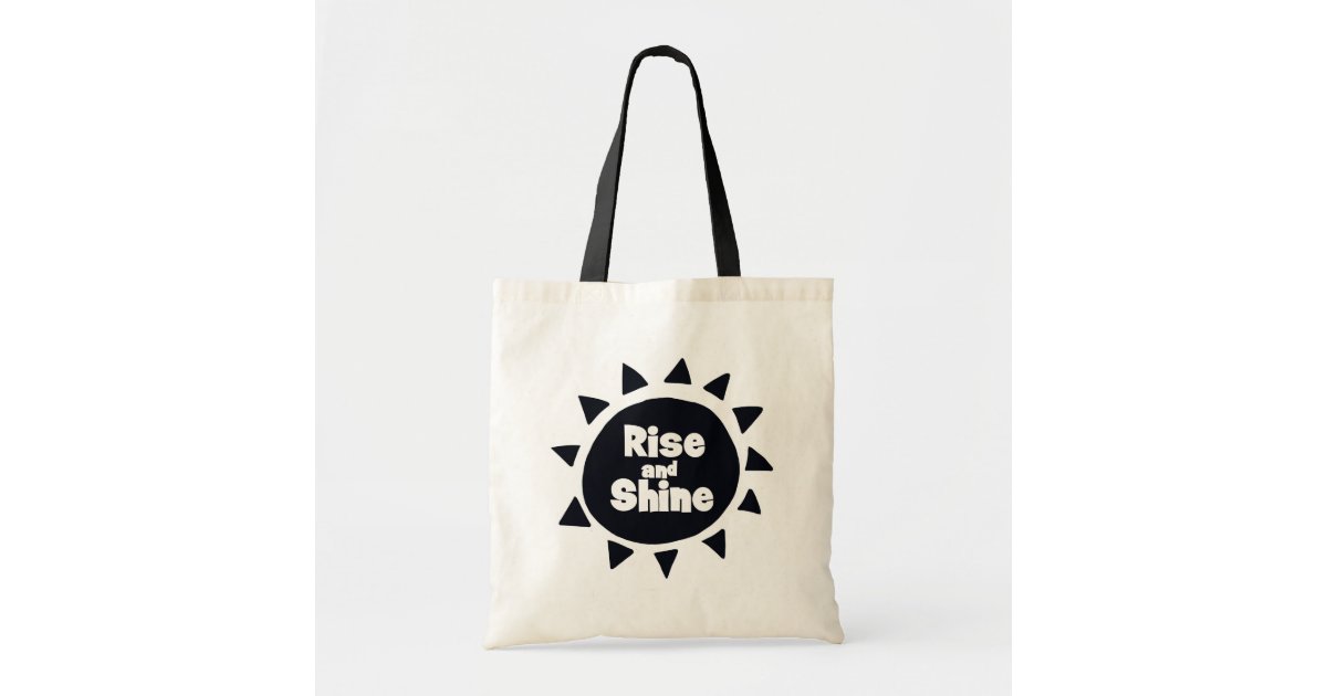 Rise and Shine Good Morning Off White Tote Bag : : Fashion