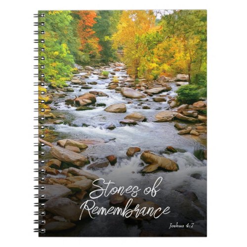 Inspirational River Stones of Remembrance Prayer Notebook