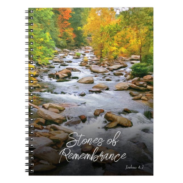 Inspirational River Stones of Remembrance Prayer Notebook (Front)