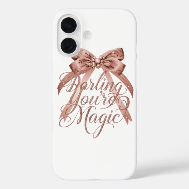 Inspirational Rose Gold Script with Bow Case-Mate iPhone Case (Back)