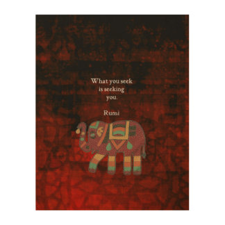 Inspirational Rumi What You Seek Quote Wood Wall Decor