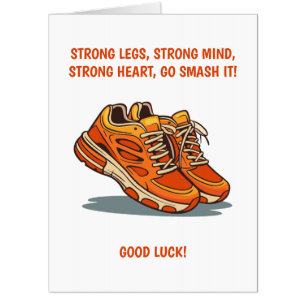 Inspirational Running Greeting Card with Sneakers