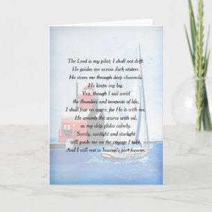 Inspirational Sailor Verse With Lighthouse Card
