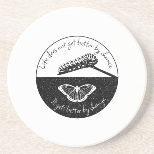 Inspirational Saying Butterfly Cool Quote Nature Coaster