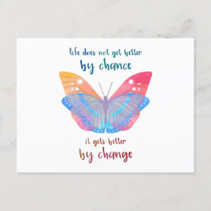Inspirational Saying Butterfly Motivation Quote Postcard