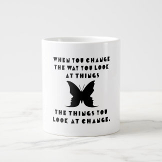 Inspirational Saying Change of Perspective Giant Coffee Mug
