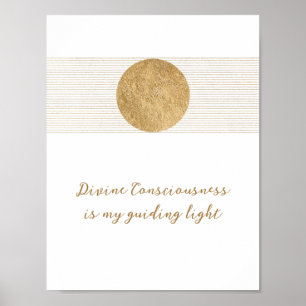 Inspirational Saying Golden Sun Spiritual Poster