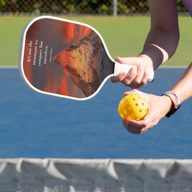 Inspirational Saying Mount Everest Orange Sunrise  Pickleball Paddle (Creator Uploaded)