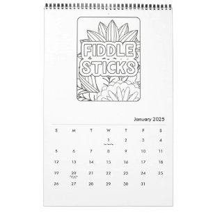 Inspirational Sayings Coloring Book Calendar