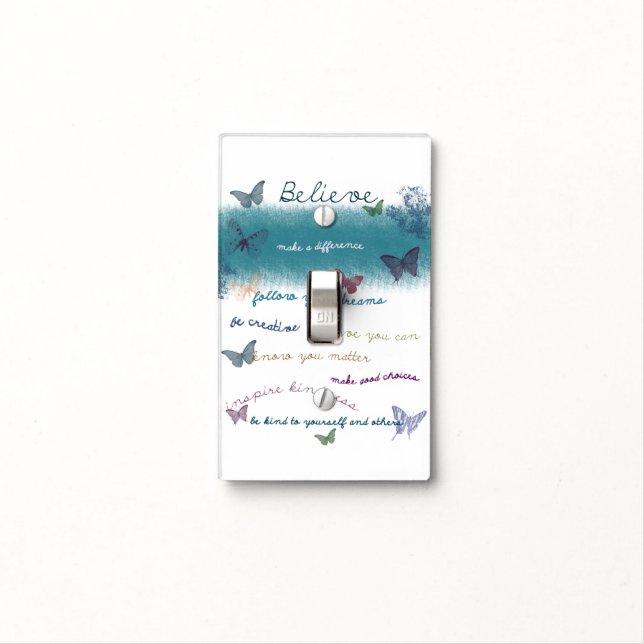 Inspirational Sayings Light Switch Cover (In Situ)