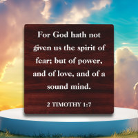 Inspirational Scripture 2 Timothy 1:7 Christian