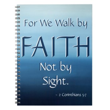 Inspirational Scripture Faith Ocean Air Notebook by MarshallArtsInk at Zazzle