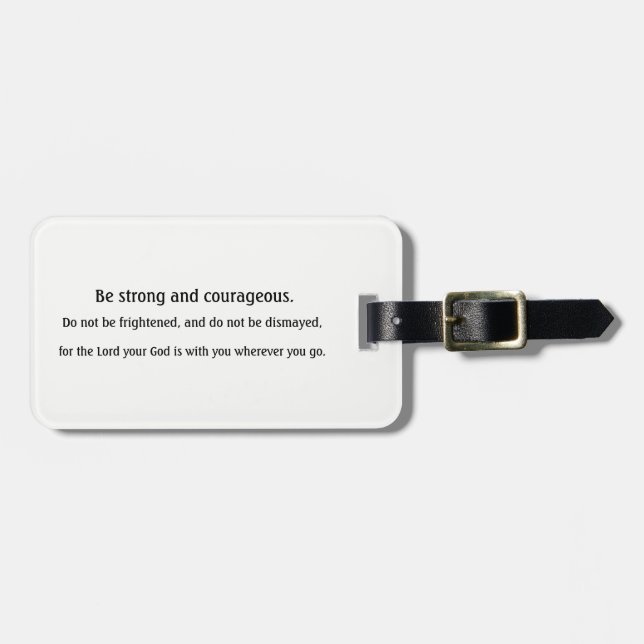 Inspirational Scripture luggage tag (Front Horizontal)