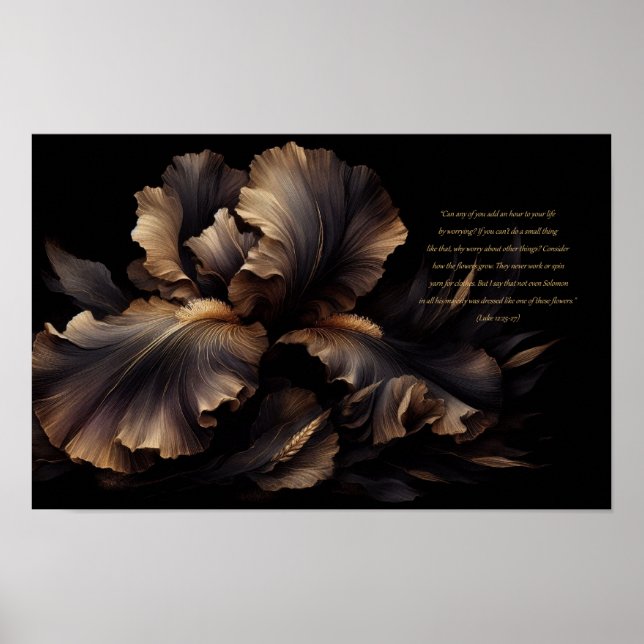 Inspirational Scripture (Luke 12:25-27) Poster (Front)