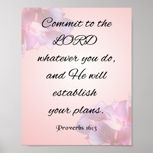 Inspirational Scripture Proverbs 163 Poster