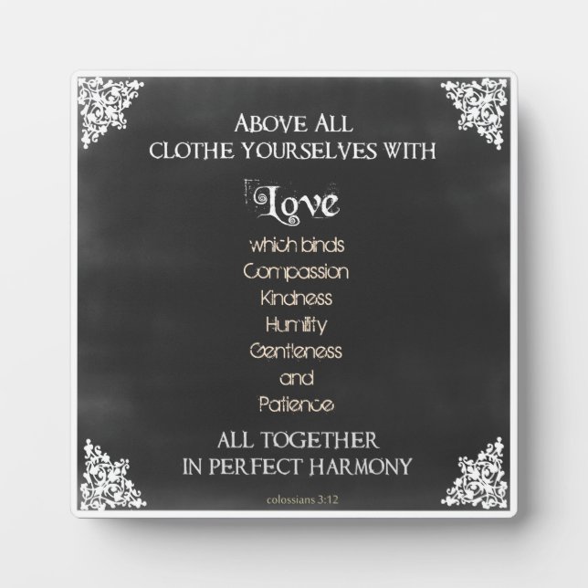Inspirational Scripture Quote Plaque (Front)