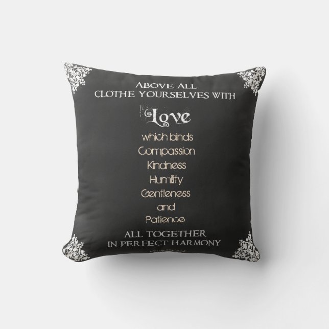 Inspirational Scripture Quote Throw Pillow (Front)