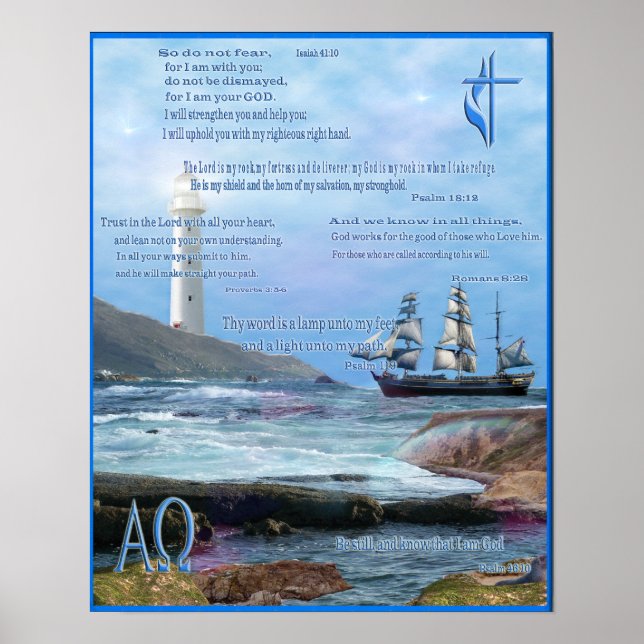Inspirational scriptures christian poster (Front)