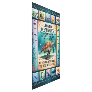 Inspirational Sea Turtle Ocean Poster “Life Is Lik