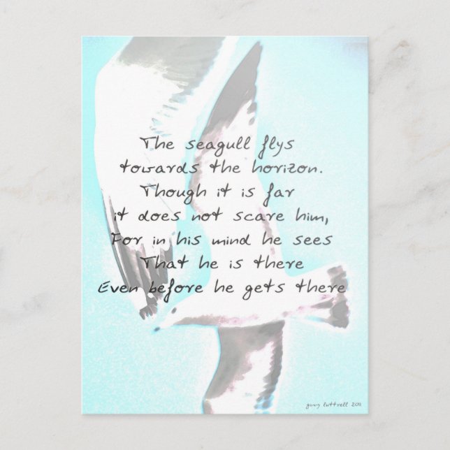 Inspirational Seagull Postcard (Front)