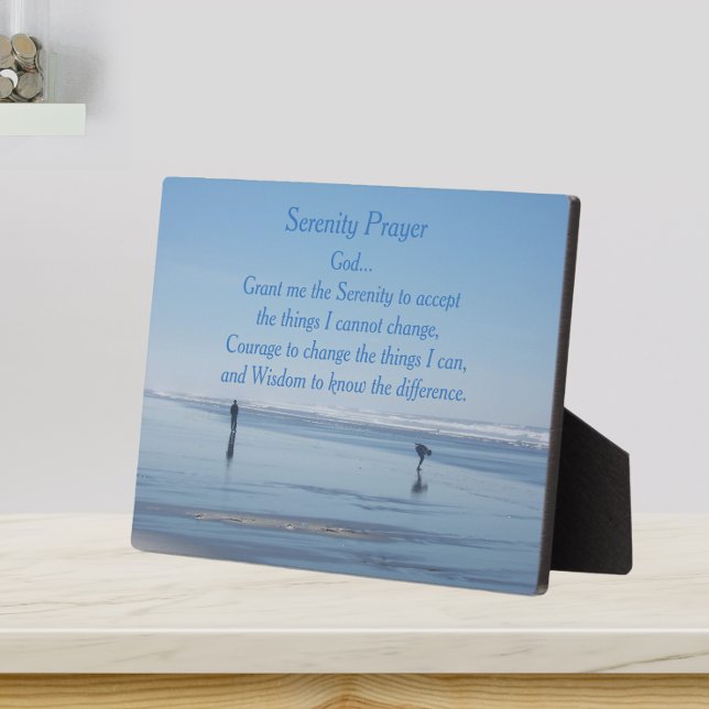 Inspirational Serenity Prayer Beach Walkers Plaque (In Situ)