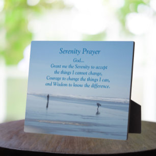Inspirational Serenity Prayer Beach Walkers Plaque
