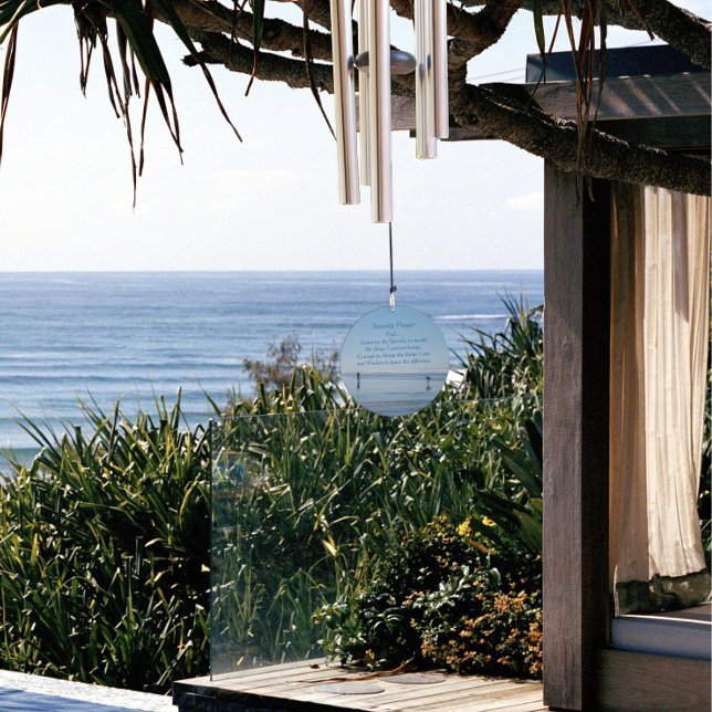 Inspirational Serenity Prayer Beach Walkers Wind Chime (In Situ Patio)