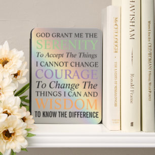 Inspirational Serenity Prayer Colorful Rainbow Kindle Cover