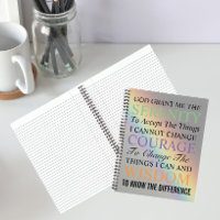Inspirational Serenity Prayer Colorful Rainbow