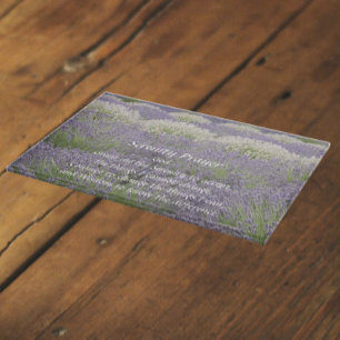 Inspirational Serenity Prayer Lavender Garden Cutting Board