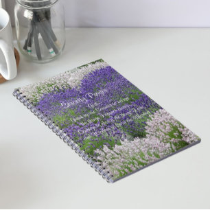 Inspirational Serenity Prayer Lavender Garden Notebook
