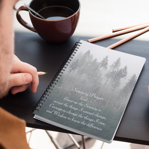 Inspirational Serenity Prayer Misty Forest Planner