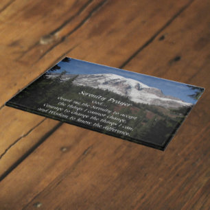 Inspirational Serenity Prayer Mount Rainier Cutting Board