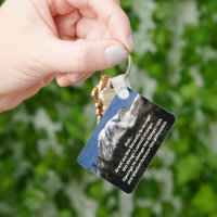 Serenity Prayer Blue Sky Inspirational Keychain