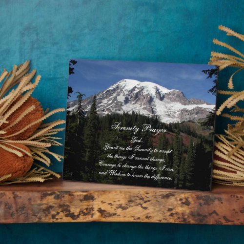 Inspirational Serenity Prayer Mount Rainier Plaque